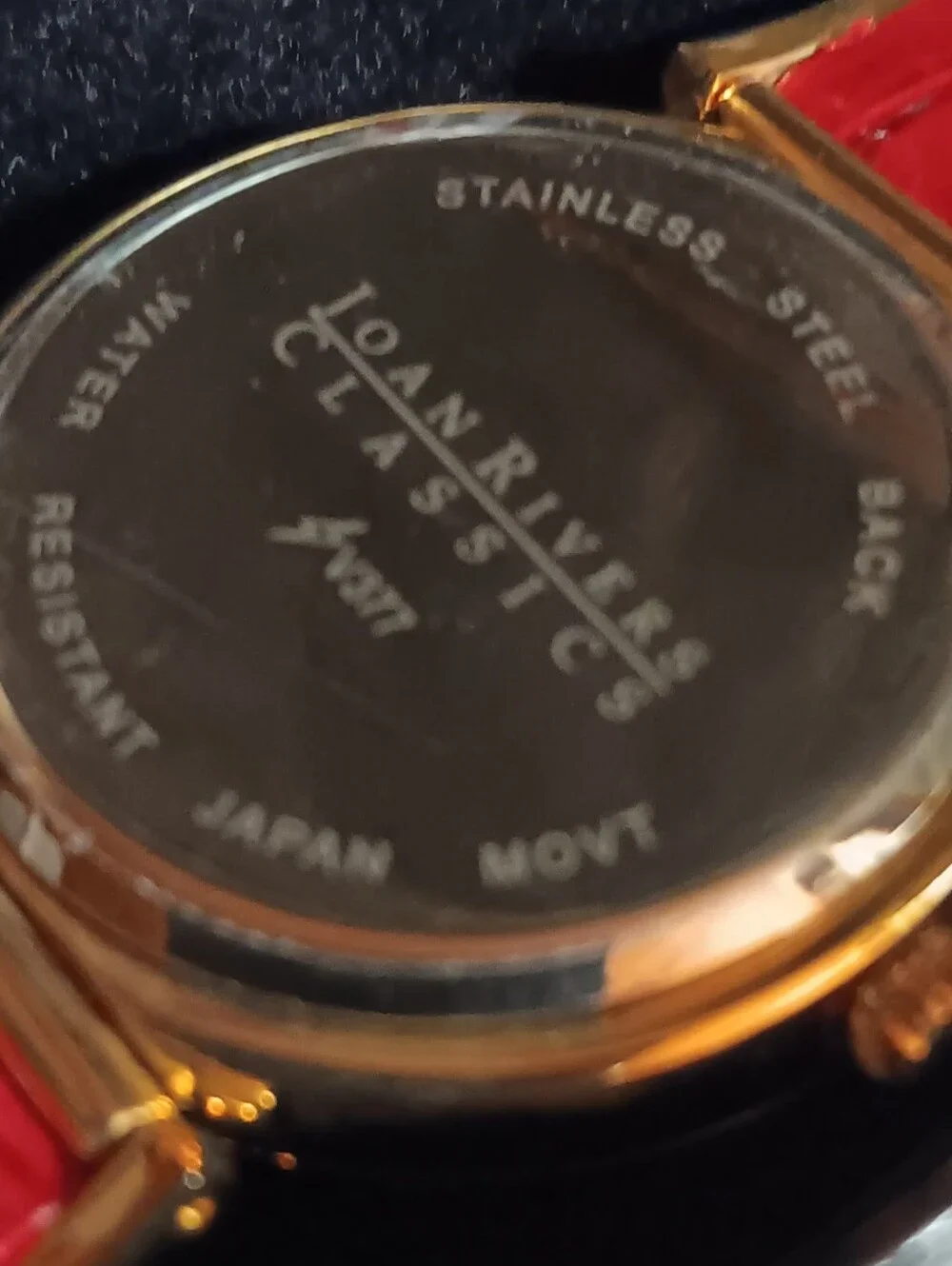 Mint In Box Joan Rivers Watch New Battery Red Croc Tested